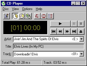 It's the CD player! That there artist is made up, or if not then I've never heard of him/her/them/it.